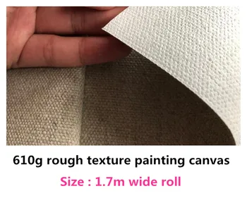 1.7mx10m roll grubus tekstūros lietaus lino aukščiausios klasės drobės roll menininkų