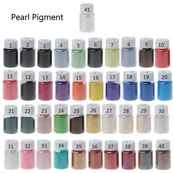 41Color Pearl Žėručio Milteliai Epoksidine Derva, Dažiklis Dažų Perlų Pigmentų Papuošalai Priėmimo Medžiaga Kristalų Sluoksnį Dervos, Pigmentai, 