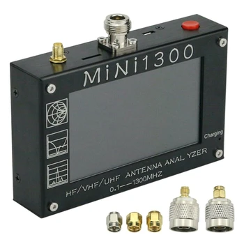 0.1-1300Mhz HF VHF UHF 4.3 Colių Antenos Analizatorius Vektoriaus Tinklo Analizatorius SWR Matuoklis Dažnio Multimetras Mini1300