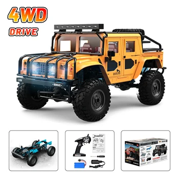 1:12 4WD Rc Automobilis dideliu Greičiu Su Led Žibintai 2.4 GHz Radijo Nuotolinio Valdymo Automobiliai Off-Road 4x4 Metalo Sunkvežimių Berniukas Vaikams Dovanų Žaislas