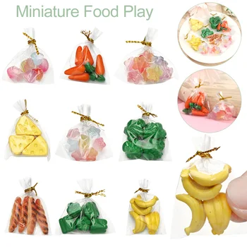 1:12 Miniatiūrinės Maisto Žaisti Lėlių Miniatiūriniai Dirbtinės Dervos Netikrą Miniatiūrinės Maisto, Vaisių, Bananų Žaisti Lėlių Žaislas Dekoro Amatai