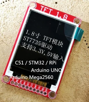 1.8 colio 10P SPI TFT LCD Ekranas su PCB Lenta UNO Mega256 STM32 C51 ST7735S Ratai SSD 128(RGB)*160 5V IO