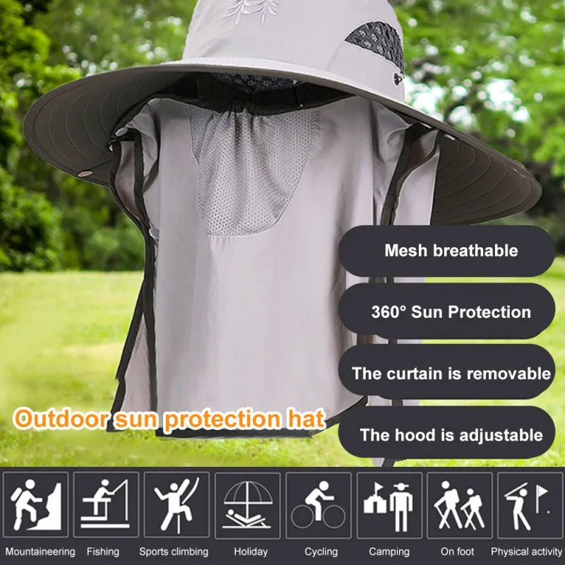 Apsaugos nuo saulės Quick Dry Anti-UV Pėsčiųjų Skrybėlę Jojimo Bžūp Žvejybos Hat Saulės Skydelis - 1