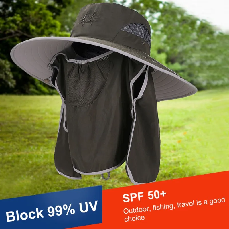 Apsaugos nuo saulės Quick Dry Anti-UV Pėsčiųjų Skrybėlę Jojimo Bžūp Žvejybos Hat Saulės Skydelis - 5