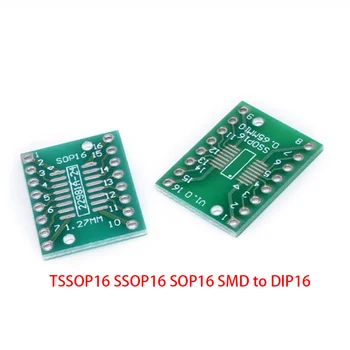 10VNT TSSOP16 SSOP16 SOP16 SMD į DIP16 IC Adapteris Keitiklis Lizdas Valdybos Modulis Adapterių Plokštės 0,65 mm 1.27 mm Integruoti