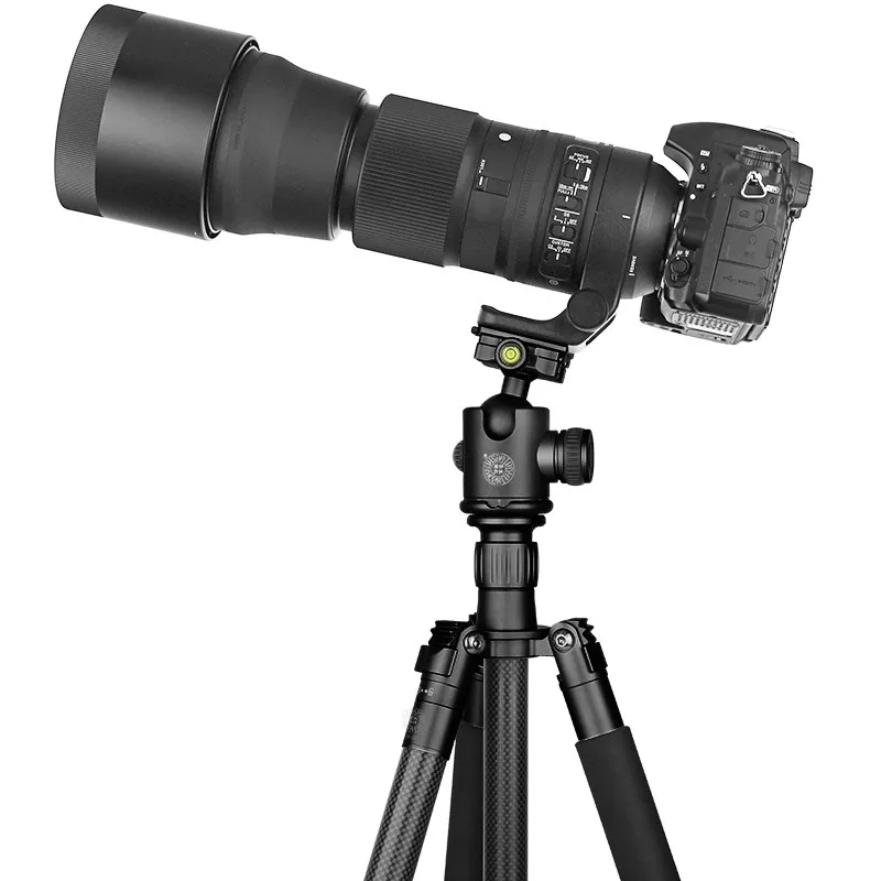 QZSD Q868C Profesinės Anglies Pluošto Trikojis Monopodzie Kelionės DSLR Fotoaparato Šviesos Kompaktiškas 160CM Nešiojamų Stovėti 15kg Max Apkrova - 2