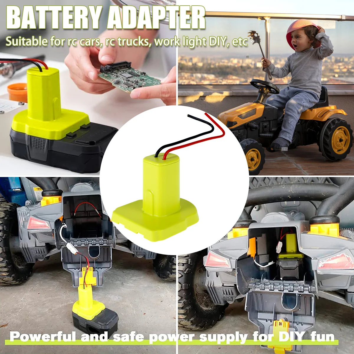Baterijos Adapteris Nešiojamas Izoliuoti Baterijos Jungtis Darbo Žibintas Žaislas Automobilis Ryobi Ličio Jonų Baterija 18V VIENAS+ P189 P190 P191 - 5