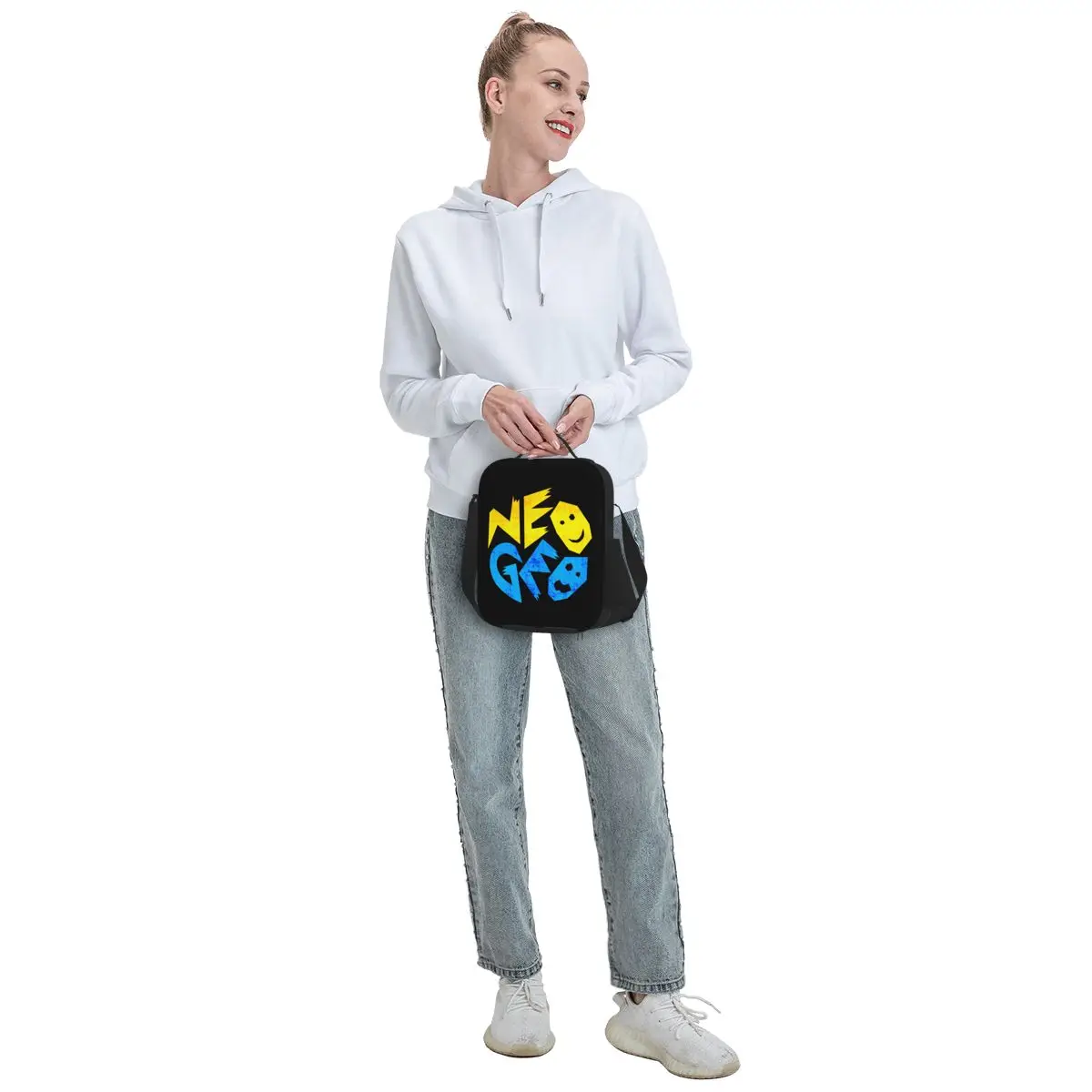 Custom Arkadinis Žaidimas, Neo-Geo Logotipą, Pietūs Maišą Moterų Šilumos Aušintuvas Izoliuoti Priešpiečių Dėžutė skirta Vaikams Mokykla - 4