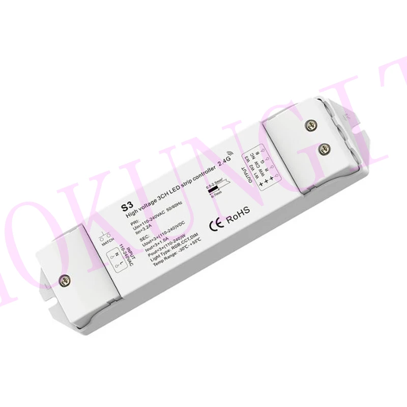 3CH*1A 110-240VAC Aukštos Įtampos Reguliatorius S3 Dimmmer/spalvos temperatūra/RGB 3in 1 Aukštos Įtampos LED juostos Lempos Diržų Reguliatorius - 0