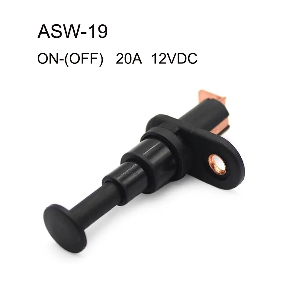 ASW-19 ON-(OFF) 20A 12VDC Automobilio keitimo jungiklis dviejų pėdų ragų mygtuką, Svirtinis Jungiklis, Auto Maitinimo Jungiklis - 0