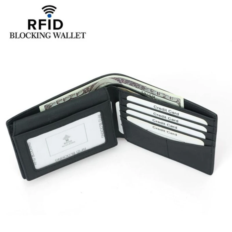 Naujoji RFID Blokavimo natūralios Odos Piniginės 