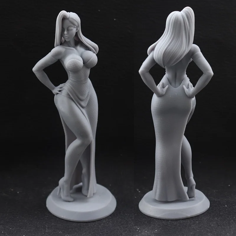 1/18 100mm 1/24 75mm Derva Modelis Paveikslas Modelis Animacinių filmų Mergina Unpainted Skulptūros Figūra Ne Spalva RW-1011 - 1