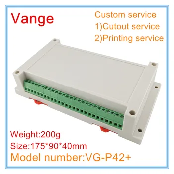 1pcs/daug PLC skirstomosios dėžutės 175*90*40mm ABS plastiko priemonė atveju gnybtų bloko projekto dėžutę