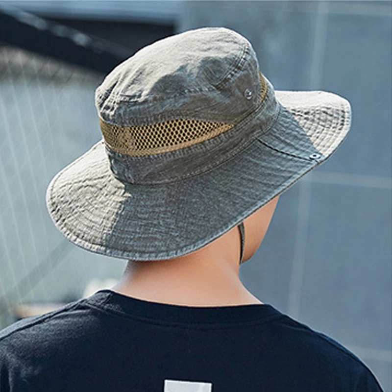Žvejys Skrybėlę Vyrų UV Apsauga skėtį nuo saulės Bžūp Didelis Pastoge Reguliuojamas Skrybėlę Lauko Pėsčiųjų Skrybėlę - 1