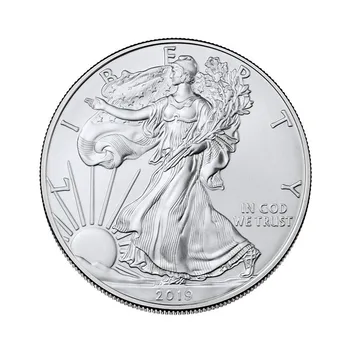 2019 Jav Sidabrą, Sidabro Jungtinių amerikos Amweica Atminimo Coinsi 1 Oz Averse Laisvės Statula (Dievu Mes pasitikime)
