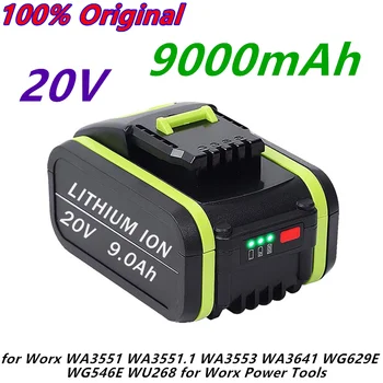 2022 9.0 Ah 20V Ličio Jonų Bateriją už Worx WA3551 WA3551.1 WA3553 WA3641 WG629E WG546E WU268 už Worx elektriniai Įrankiai