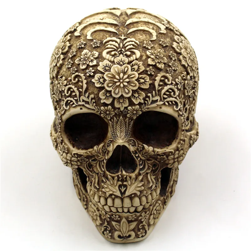Kaukolė kaukolė dervos ornamentu Helovinas klaidingą rekvizitai - 2