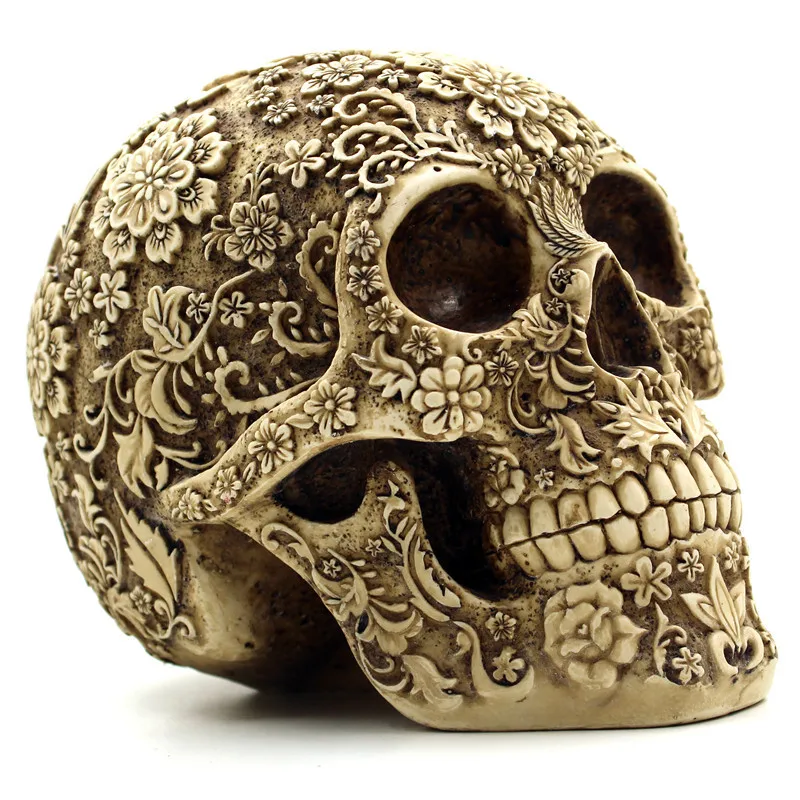 Kaukolė kaukolė dervos ornamentu Helovinas klaidingą rekvizitai - 4