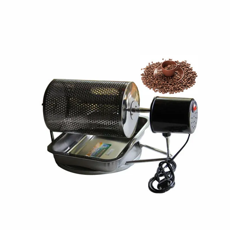 Kavos Pupelių Skrudinimo Mašina, Namų Apyvokos Mini Nerūdijančio Plieno Elektrinis Būgno Sukimosi Kavos Šašlykinė - 0