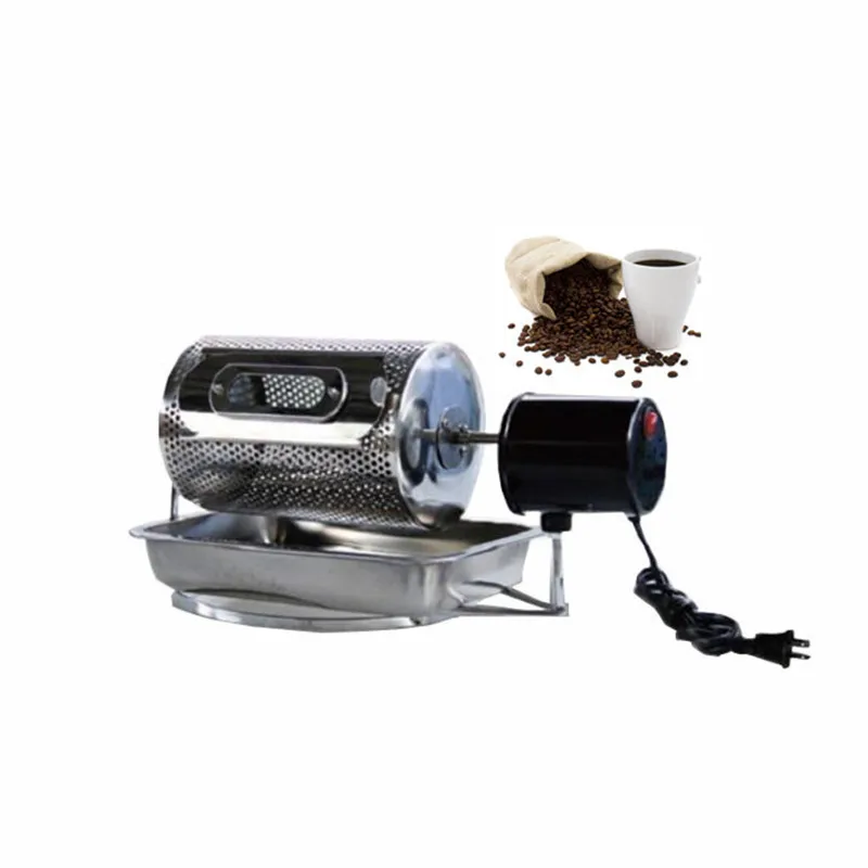 Kavos Pupelių Skrudinimo Mašina, Namų Apyvokos Mini Nerūdijančio Plieno Elektrinis Būgno Sukimosi Kavos Šašlykinė - 1