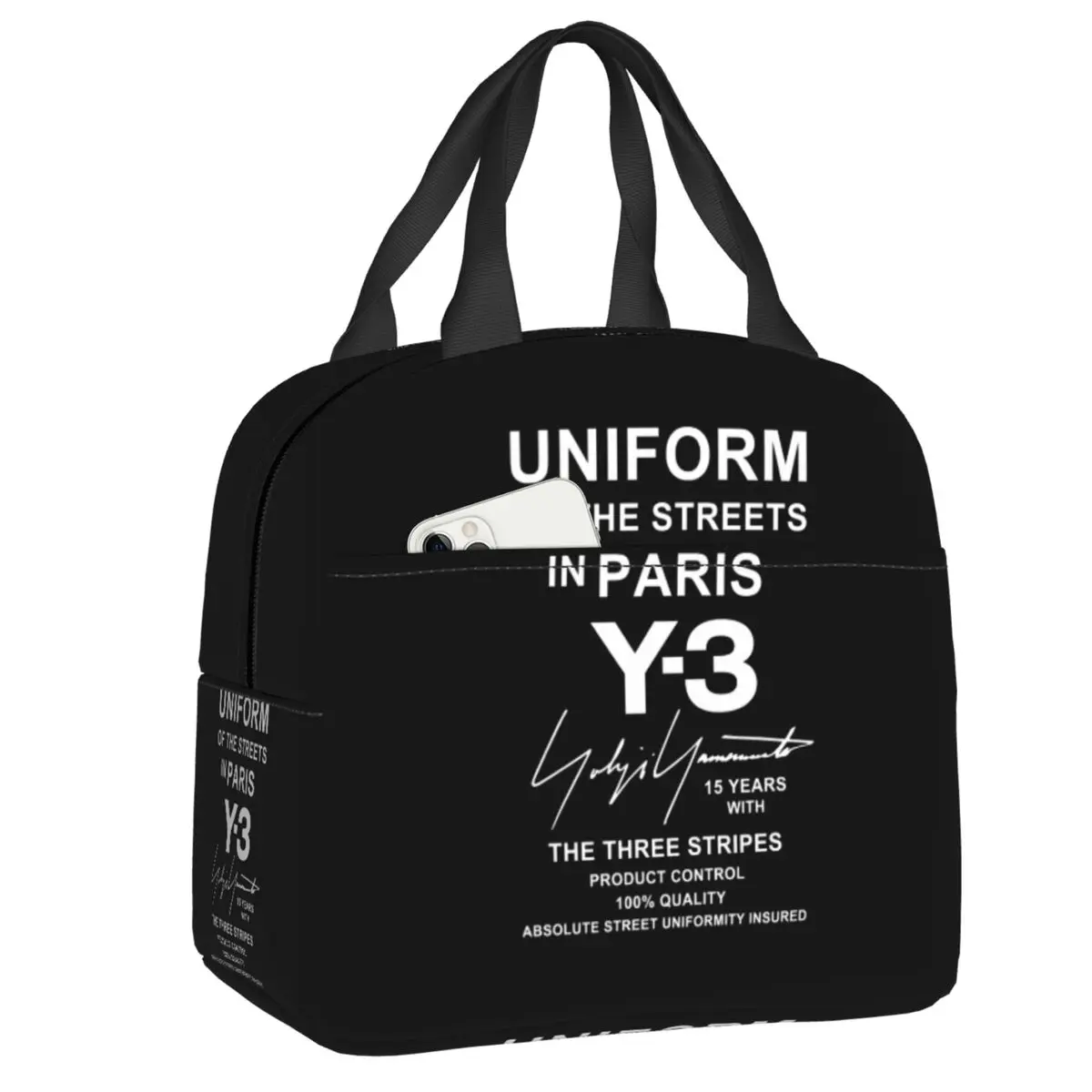 Yohji Yamamoto Gatves Paryžiaus Izoliuoti Pietūs Krepšys Moterims Vyrai Nešiojamų Šilumos Aušintuvas Pietūs Nešti Dėžutės Maisto Krepšiai - 0