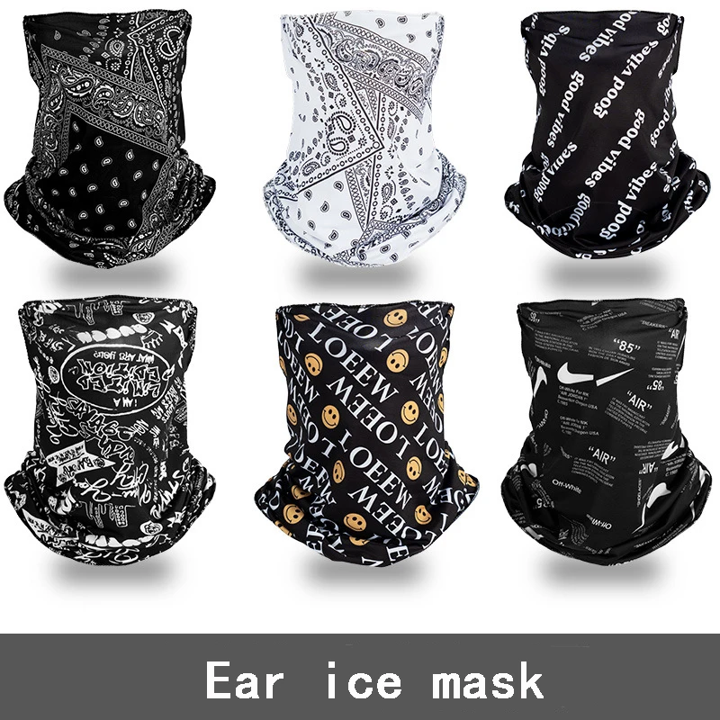 Ledo vielos ausies-sumontuoti veido kaukė dviračių apsaugos nuo saulės sporto kaklo apsaugos kvėpuojantis apykaklės bandana Kelis dėvėti metodai - 1