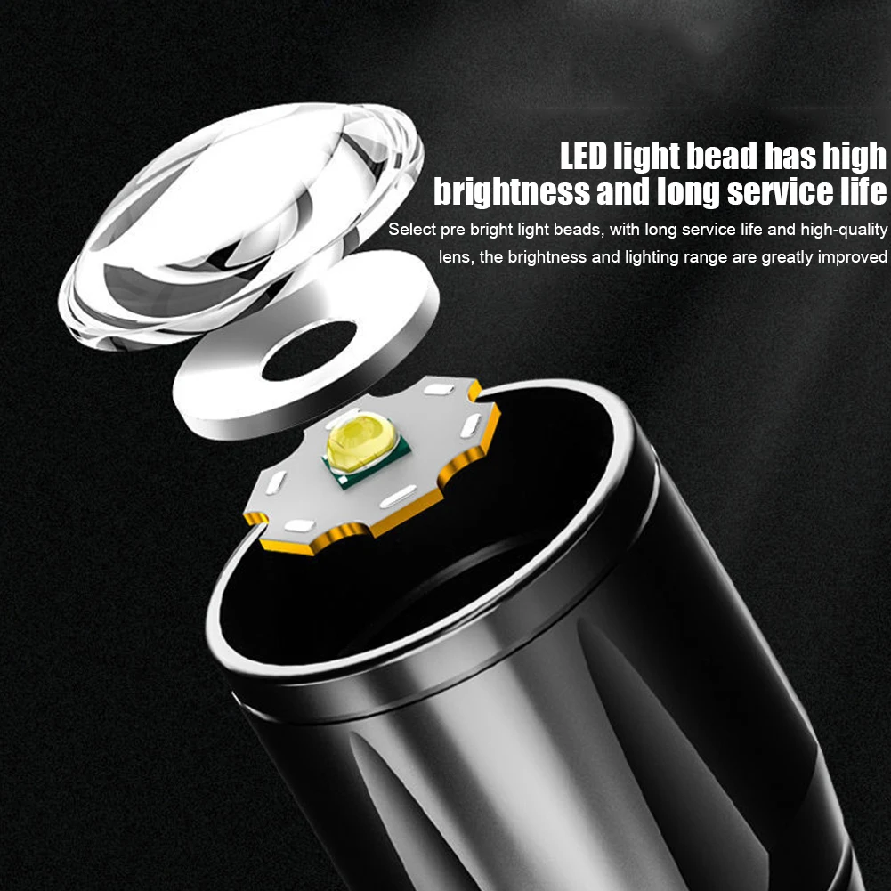 Mini XPE+COB LED Galingas Žibintuvėlis 400mAh įmontuota Baterija USB Įkraunamas Žibintuvėlis Nešiojamą Pen Šviesos Lauko Avarinė - 4