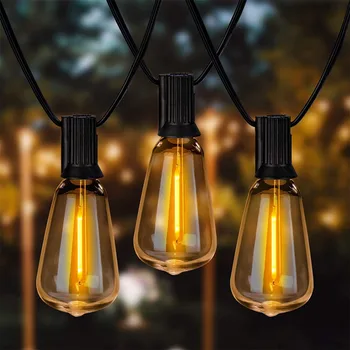 26m 50 Šviestuvai Lauko LED String Apšvietimas Grūdinto Plastiko Lemputes Vandeniui Kiemo Apšvietimas Sodas Už Kieme Veranda