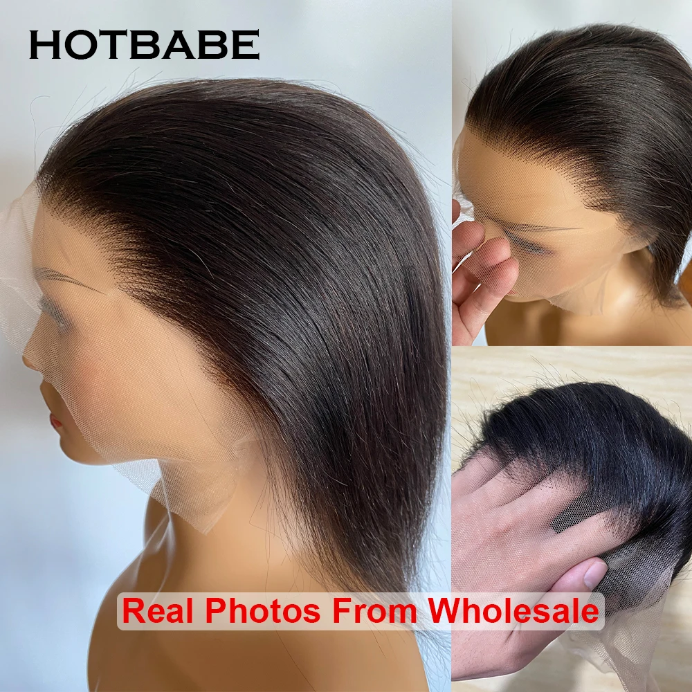 Glueless Visiškai Nėrinių Žmogaus Plaukų Perukai Tiesiai Perukas Brazilijos Prieš Nupeštos Remy Plaukų Natūrali Spalva Juoda Perukai Parduoti Šalinimas - 3