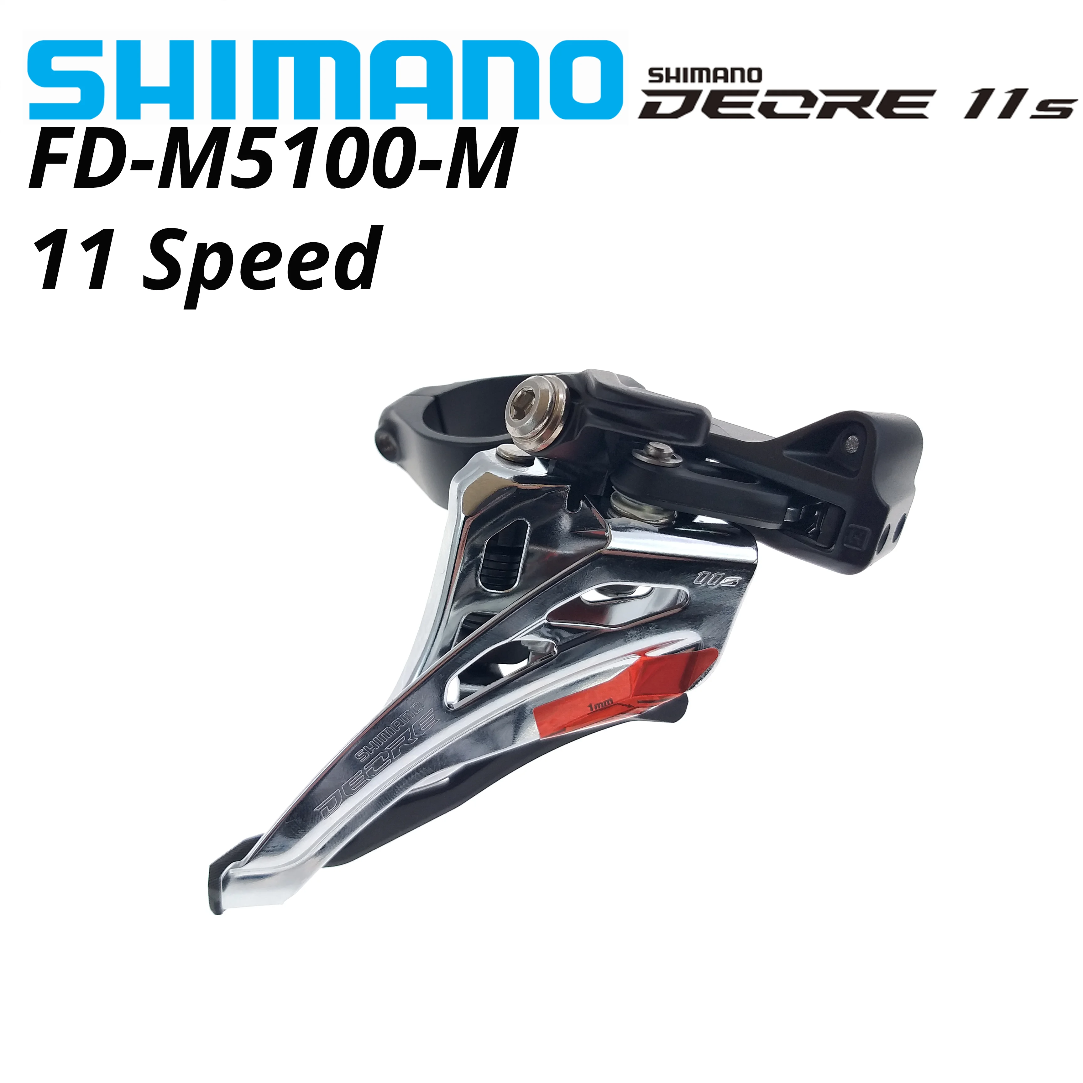 Shimano DEORE FD-M5100 Front Derailleur M5100 SIDE SŪPYNĖS E-type Mount 2x11 Greitis Dual Pull 31.8 mm 34.9 mm 2s 11s 2x11S 2v 11v - 0