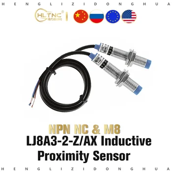 2VNT Požiūris Jutiklis LJ8A3-2-Z/AX indukcinės artumo tik sensorius jungiklis M8 2mm DC 12V 24V AC 110V, 220V, NC NPN Normalus Uždaryti