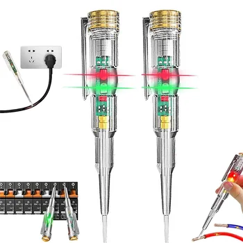 2vnt 24-250V Elektrikas Grandinės Testeris Pen Reaguoja Elektros Testeris Tušinukas su LED Indikatorius, atsparus Vandeniui
