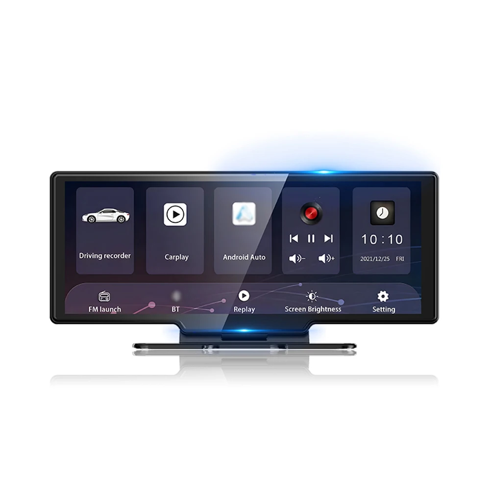Priekyje & Galinis Vairuotojo Diktofonas 4K DVR Brūkšnys Kamera su 10.26 Colių jutikliniu ekranu už Carplay 