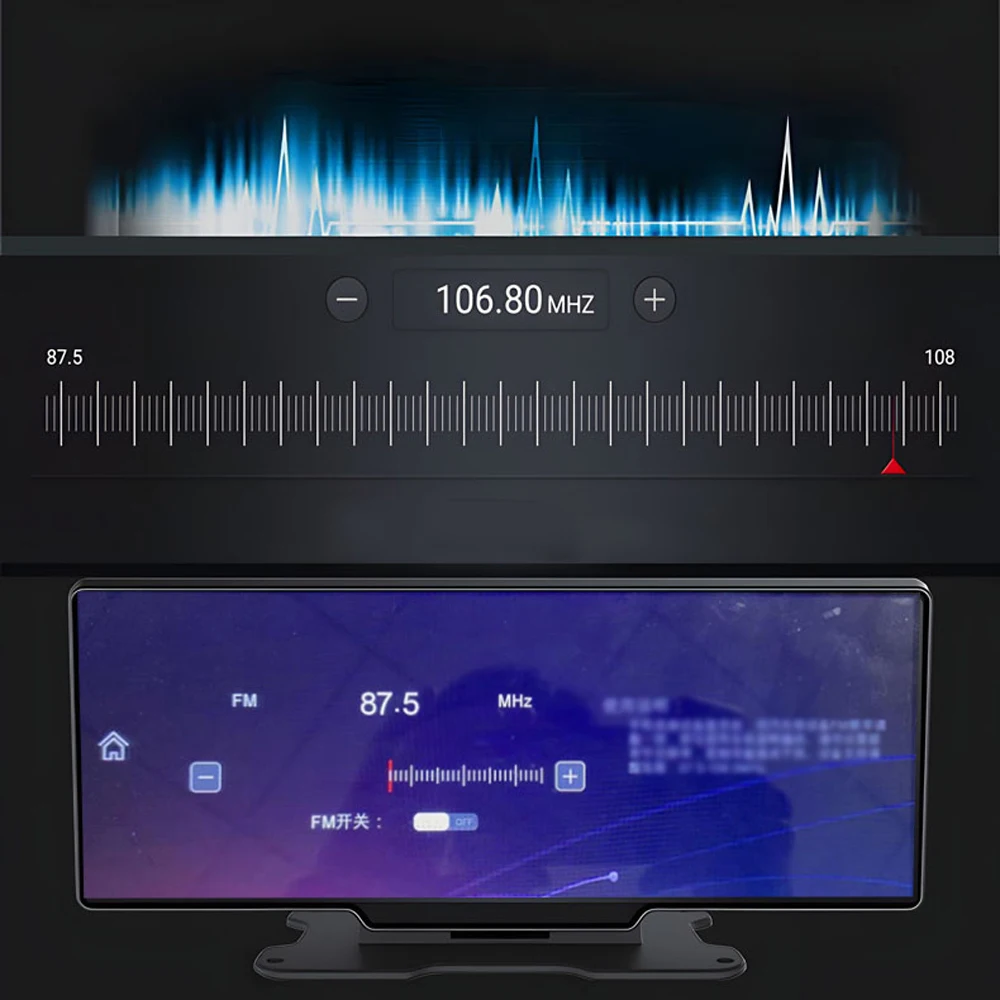Priekyje & Galinis Vairuotojo Diktofonas 4K DVR Brūkšnys Kamera su 10.26 Colių jutikliniu ekranu už Carplay 