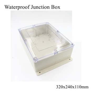 320x240x11mm Paskirstymo Dėžutę, Aišku, Skaidrus, IP65, ABS, PC Vandeniui atspari Plastikinė dėžutė Dėžutės Projekto Priemonė Atveju Lauko