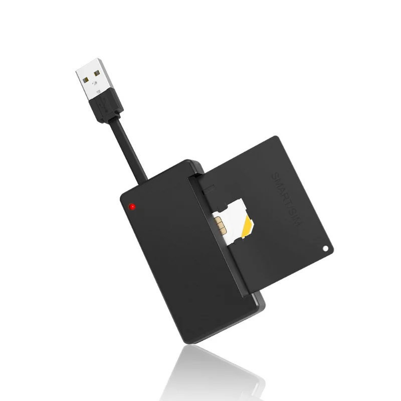 USB Smart Card Reader Atminties IC ID Banko Kortele EMV Elektroninių DNIE SIM Cloner Jungties Adapteris, skirtas PC Apskaičiuoti - 3
