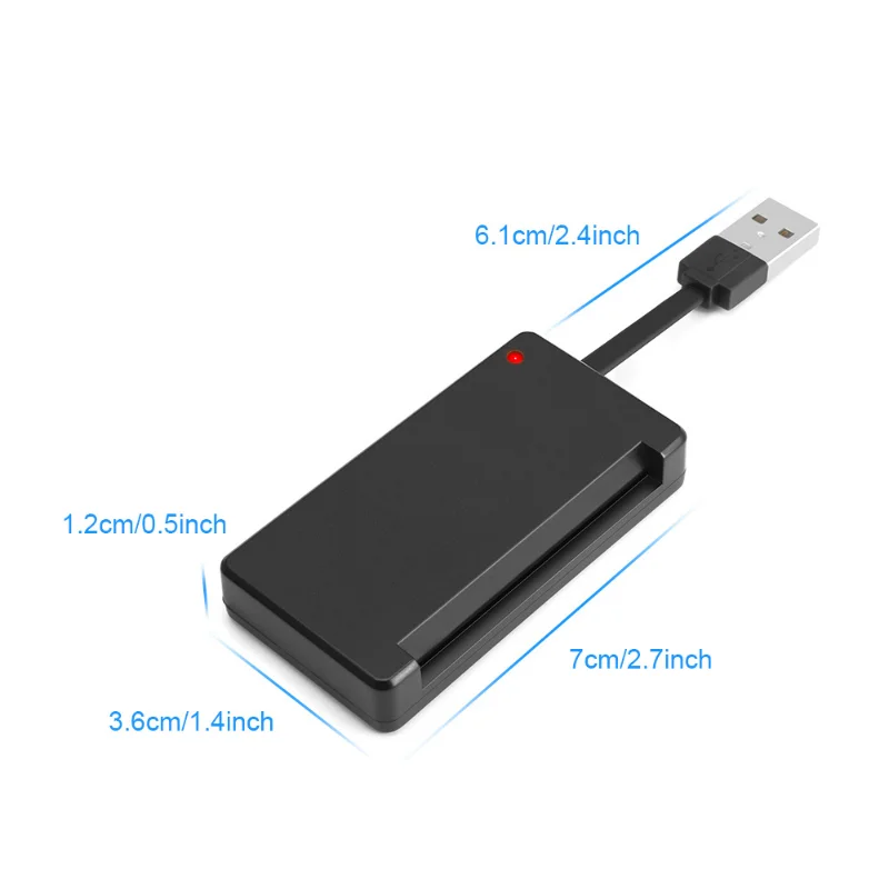 USB Smart Card Reader Atminties IC ID Banko Kortele EMV Elektroninių DNIE SIM Cloner Jungties Adapteris, skirtas PC Apskaičiuoti - 4