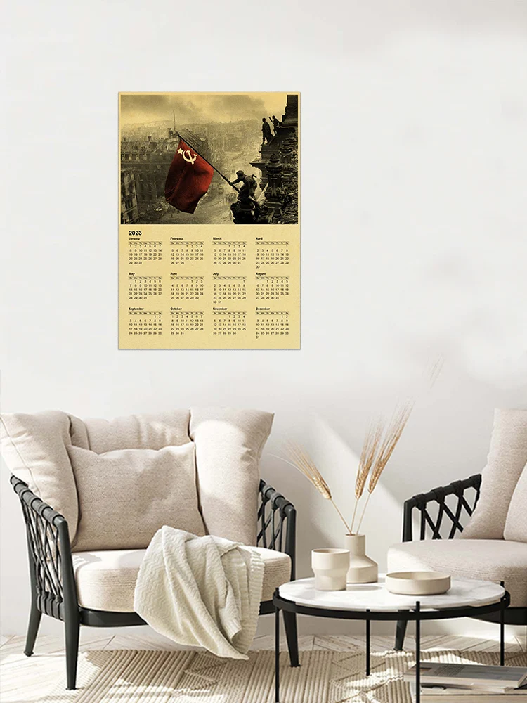 2023 Naujųjų Metų Kalendorių, Plakatų CCCP Sovietų Stalinas Ww2 Retro Kraft Meno Namų Dekoro Kambaryje, Baras, Kavinė Studijų Dovana Nuotrauką Siena Lipdukas - 2