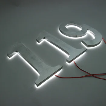 3D Metalo Kanalo Laišką Pasirašyti Apšvietimu Led Pasirašyti Raštą, Lauko Užsakymą Led Laišką Ženklas