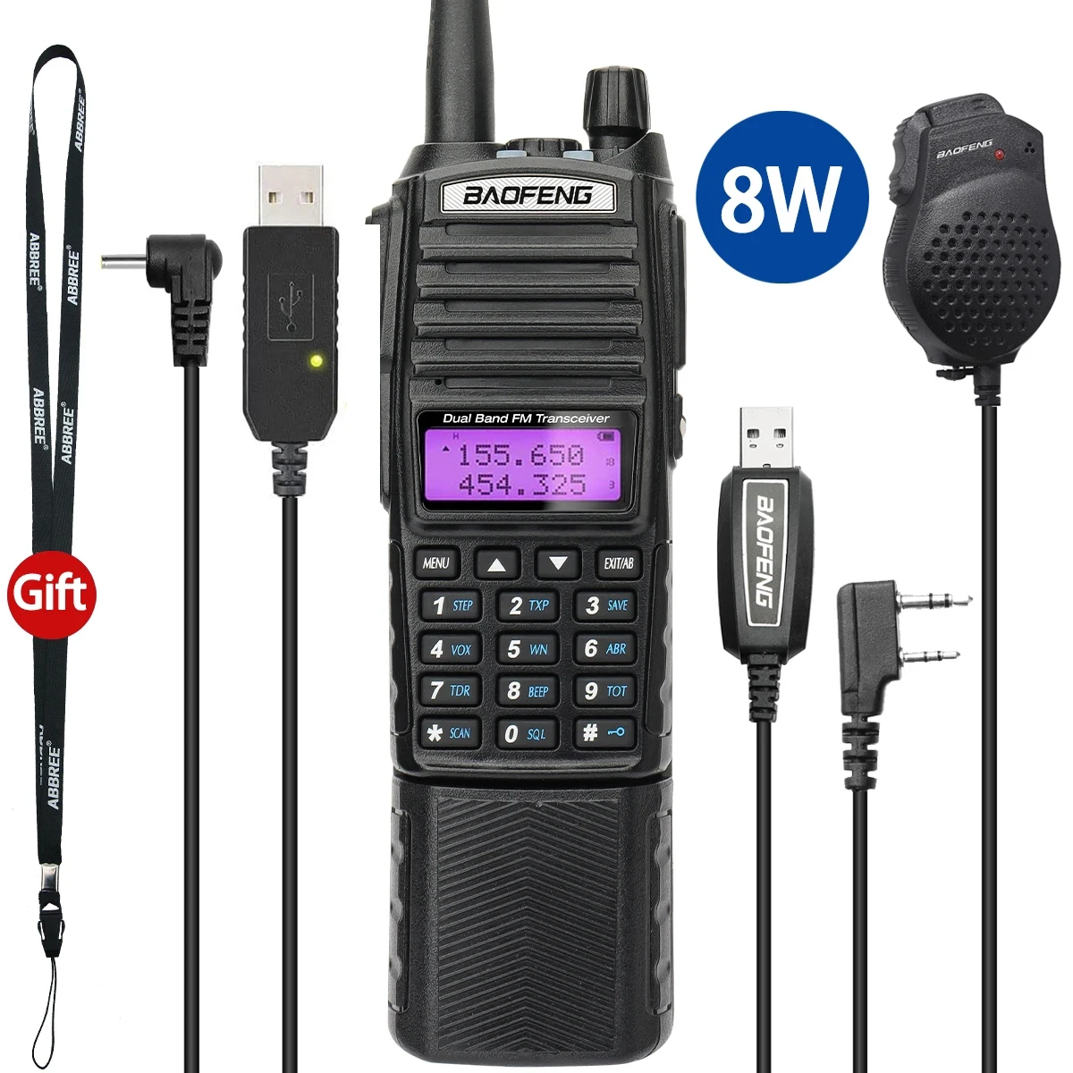 Baofeng UV 82 3800 Nekilnojamojo 5W 8W walkie talkie kumpis radijo comunicador Dual TR ilgo nuotolio Dviejų krypčių Nešiojamą FM radijo Mėgėjų stočių - 0