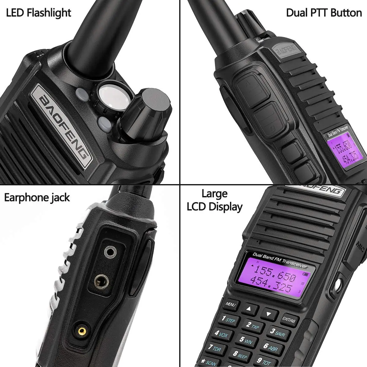 Baofeng UV 82 3800 Nekilnojamojo 5W 8W walkie talkie kumpis radijo comunicador Dual TR ilgo nuotolio Dviejų krypčių Nešiojamą FM radijo Mėgėjų stočių - 1