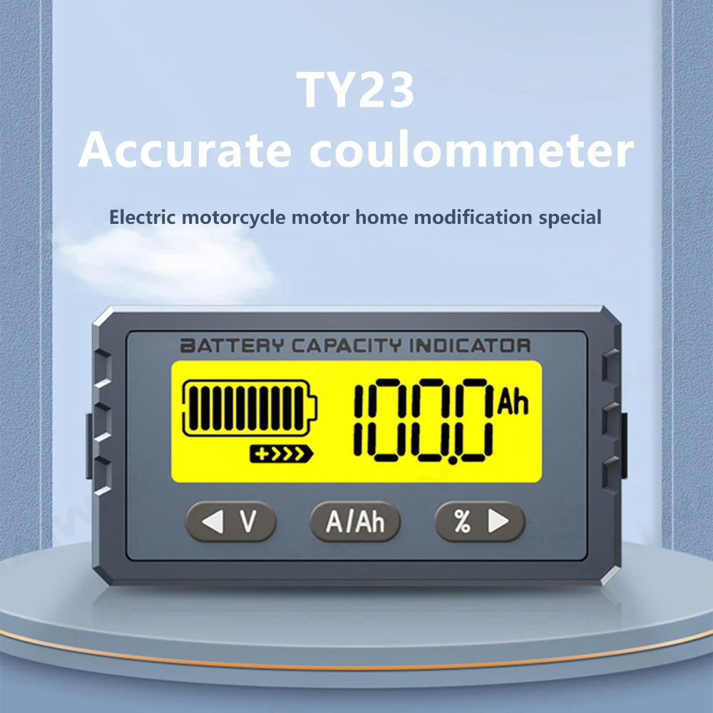 TY23 Baterijos Talpa Testeris 8-120V 50A 100A Kulono Skaitiklis Skaitiklis, Skaitmeninis LCD Ekranas Voltmeter Ammeter su Apšvietimu - 2