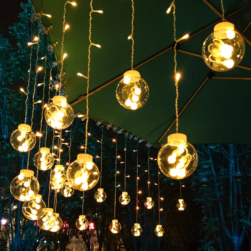LED Užuolaidų Styginių Šviesos, Norinčių Butelis, Kalėdos, naujieji Metai, Kalėdos, Decortions Namų Kalėdų Medžio Apdaila Noel Navida - 1