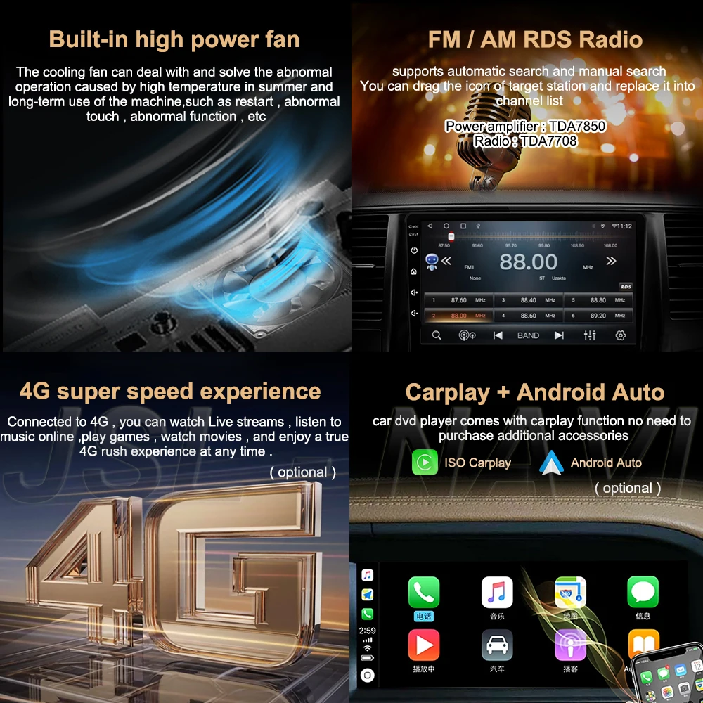 Android13 Automobilio Radijo Carplay Auto Už Citroen Berlingo B9 2008-2019 Multimedia, GPS Navigacija, Vaizdo Grotuvas 360 Kamera 4G WI-fi BT - 2