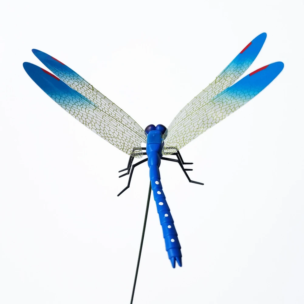 10vnt Dirbtinis Dragonfly Drugelių Sodas Apdailos Lauko 3D Modeliavimas Dragonfly Statymų Kieme Augalų, Vejos Dekoro Stick - 4