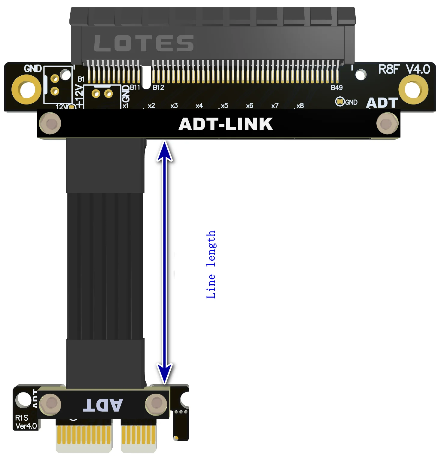 2021 Naujų 4.0 PCI-E x8 prailginimo Laido Adapteris x1 Paramos Tinklo plokštė Kietasis Diskas Vaizdo plokštė VDA Tiesioginio Pardavimo - 1