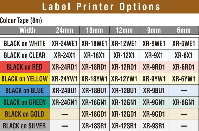 Nemokamas pristatymas 1Pcs Aukštos kokybės suderinama etikečių spausdintuvas juosta 12mm black on blue XR-12BU1 suderinama EZ-etikečių spausdintuvas - 4