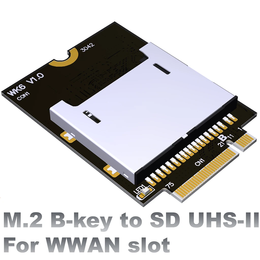 VDA-Link Nešiojamojo kompiuterio M. 2 B Klavišą, kad SD 4.0 Konverteris Valdybos Paramos SD4.0 UHS-II Sąsiuvinis WWAN 4G Lizdas SD Adapteris Tinklo plokštė - 0