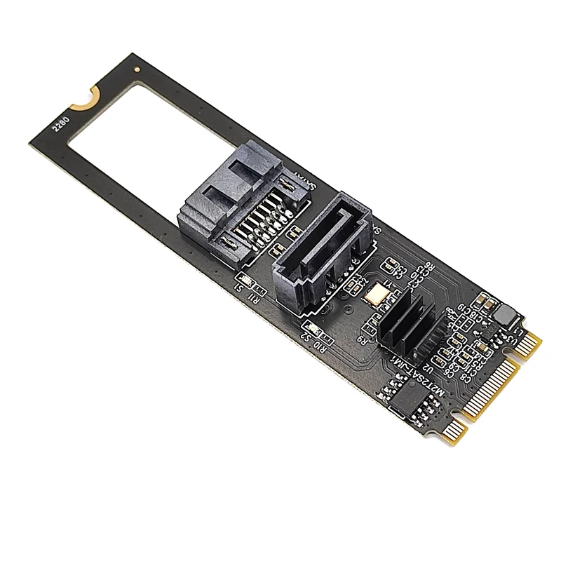 NVME Dual SATA Riser Card M. 2 NVME Į SATA3.0 6G Valdytojas M. 2 Raktas-M PCIE NVME į SATA Kietąjį Diską Keitiklį JMB582 Lustas - 3