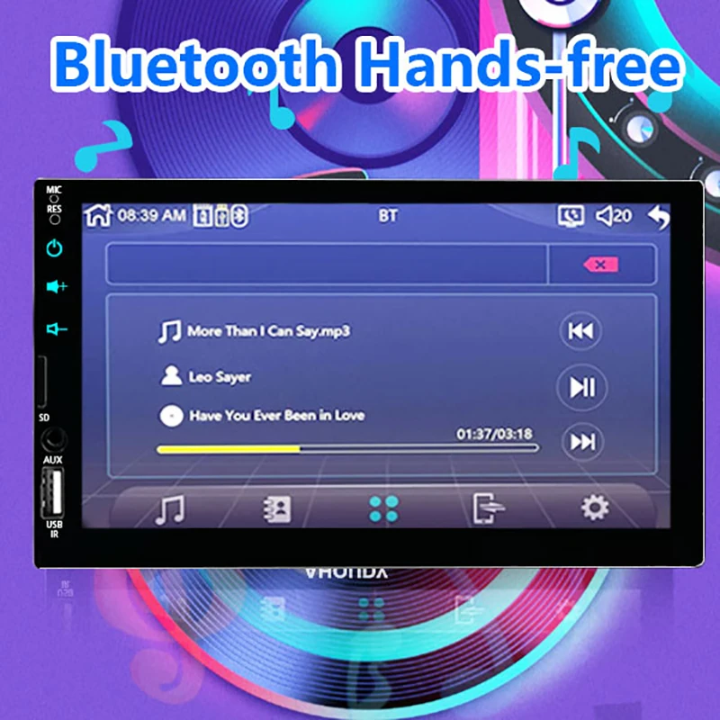 AHOUDY 2 Din Multimedija Vaizdo Grotuvas HD Touch Screen Carplay FM Audio 